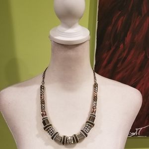 Multicolor Necklace With Rhinestone Accents